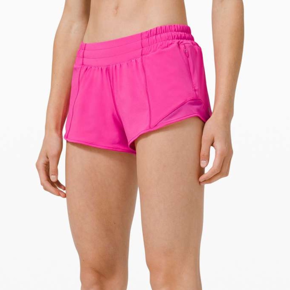 Lululemon Hotty Hot Low Rise Lined Short in Sonic Pink